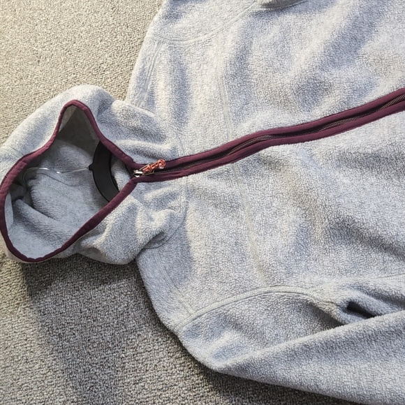 Burton Anouk Fleece Full-Zip Jacket Size XS in Gray with Sunset Pockets - Picture 3 of 10